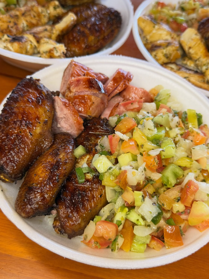 2 Marmitex Grande Com Churrasco